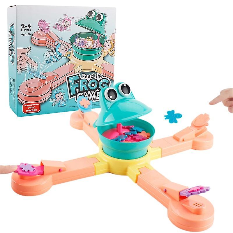 Party Games Multiplayer Funny Parent-child Interactive Toys Electric Feeding Frog Educational Competitive Table Game For Kids Birthday Gifts