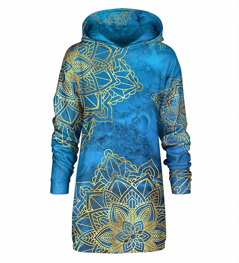 Mr Gugu & Miss Go Mr. Gugu Miss Go Gold boho Hoodie Oversize Dress blue L