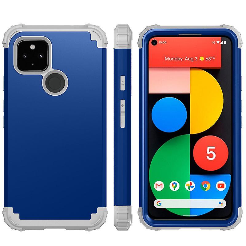 Jntworld For Google Pixel 3 3XL 4 4A 5 6 Pro Phone Case Shockproof Hybrid Rubber Cover Navy Blue