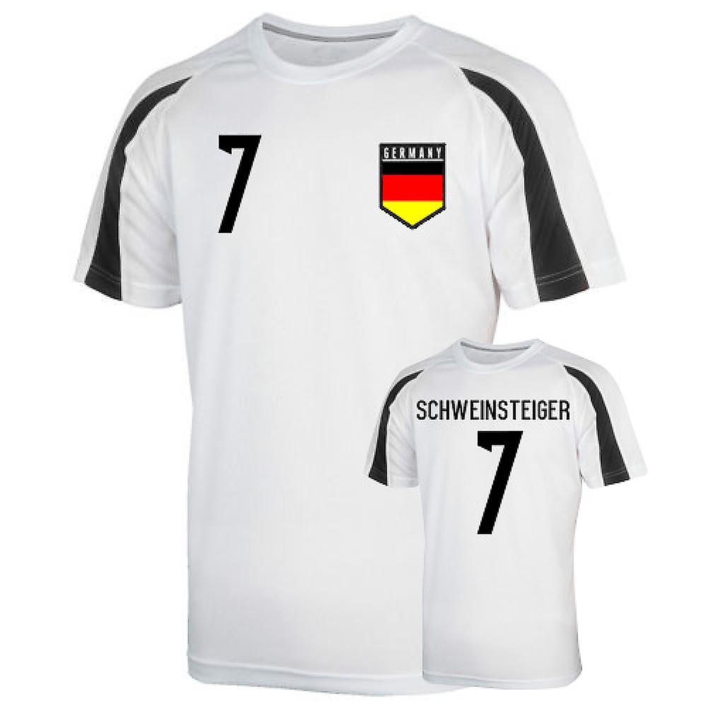 UKSoccerShop Germany Sports Training Jersey (schweinsteiger 7) White Medium (38-40 inch)