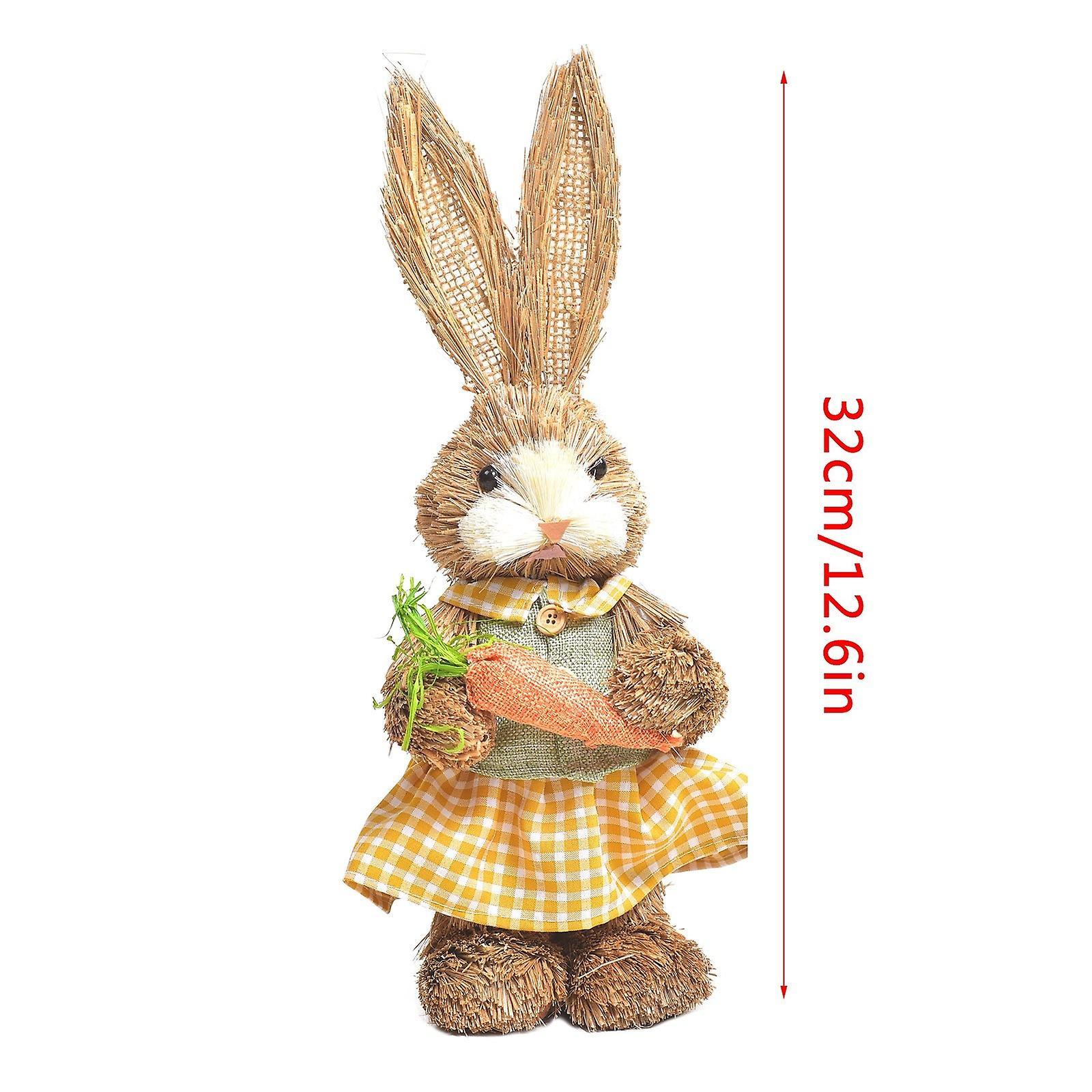 Gaowang Easter Simulation Bunny Home Garden Bunny Decoration Creative Straw Bunny D