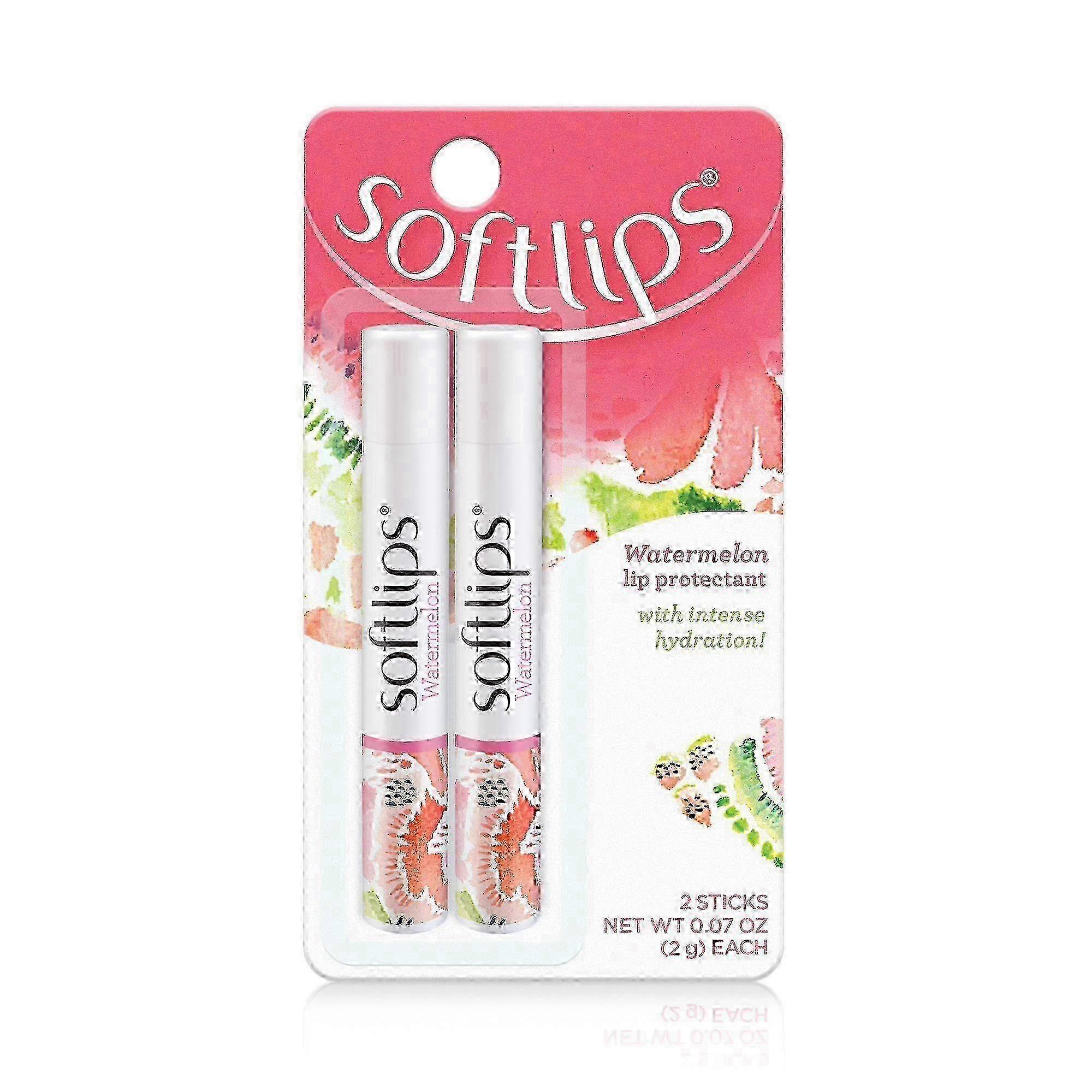 Softlips Lip Balm Pack, Watermelon, 2 Ea