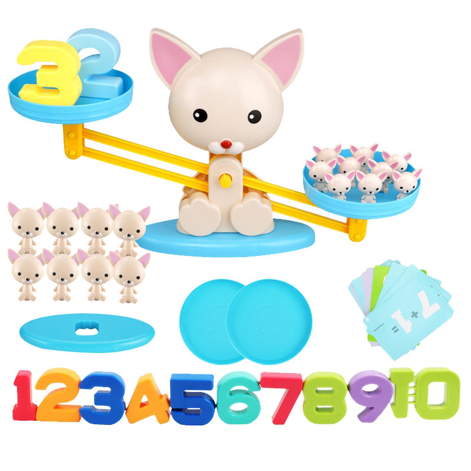 Dandanzhuan Play Brainy Balancing Dog Math Game & Educational Dog Scale Math Toy