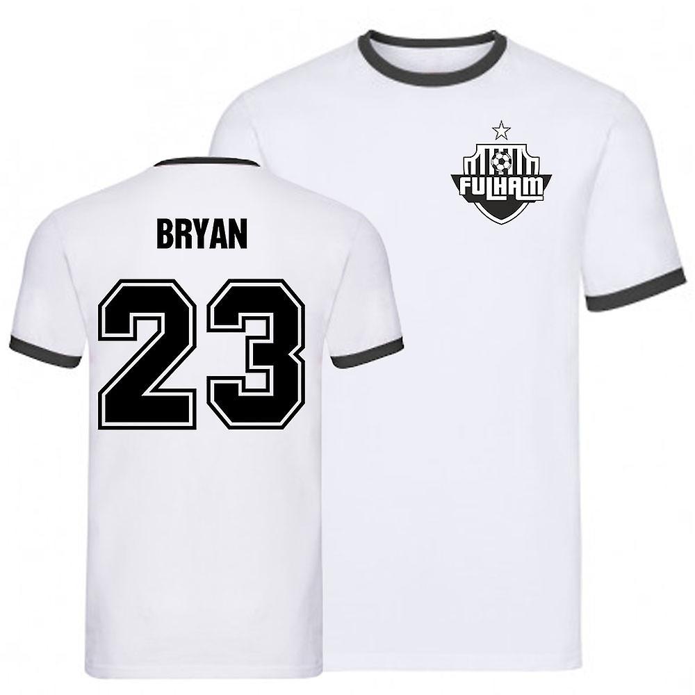 UKSoccerShop Joe Bryan Fulham Ringer Tee (White) XL (45-48 inch)