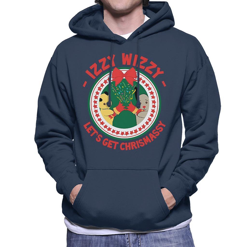 Sooty Christmas Lets Get Chrismassy Men's Hooded Sweatshirt Navy Blue XX-Large