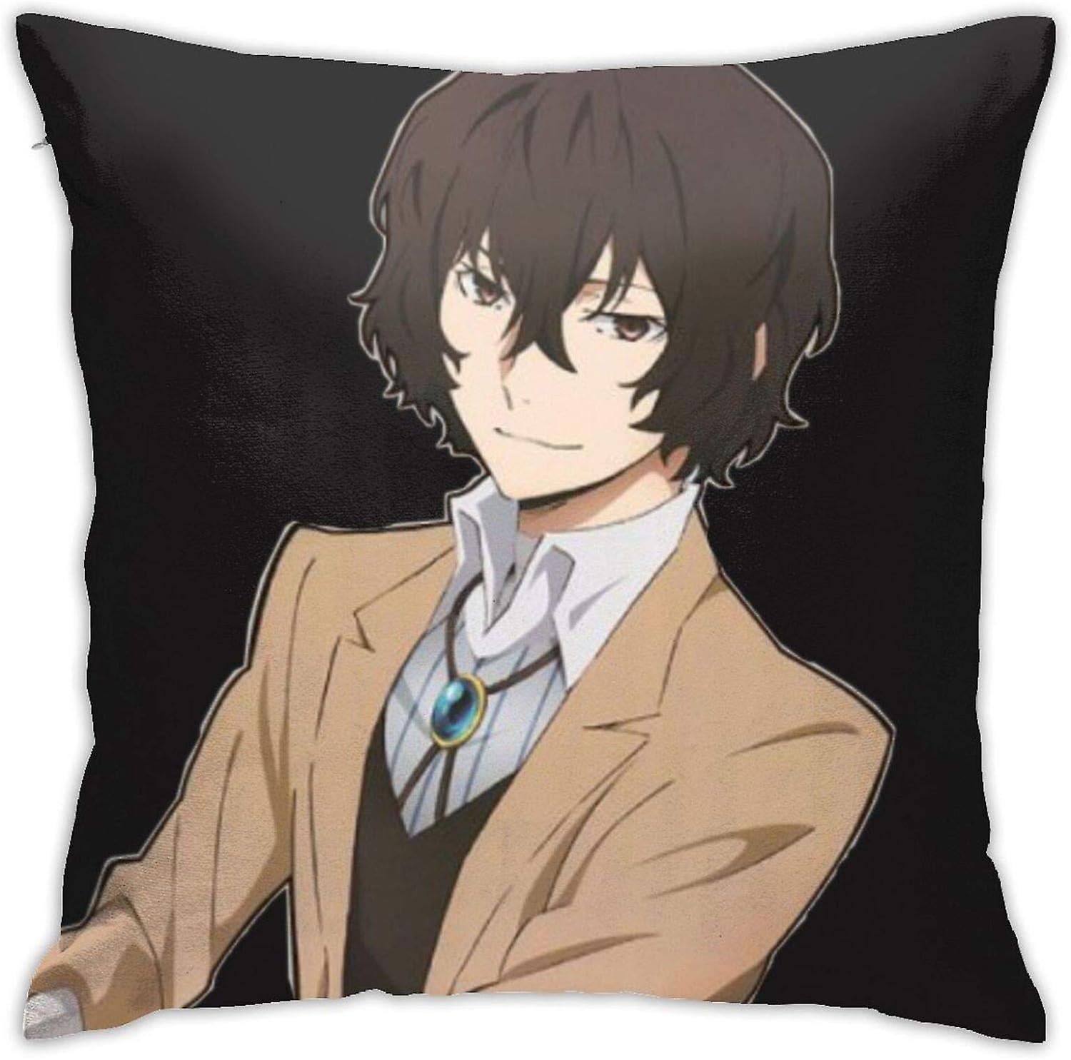 Kerota Dazai Pillow Cover Decor Square Bed Pillow Case Soft Cushion Cover for Couch Sofa Double Sided AA-5283 45x45cm