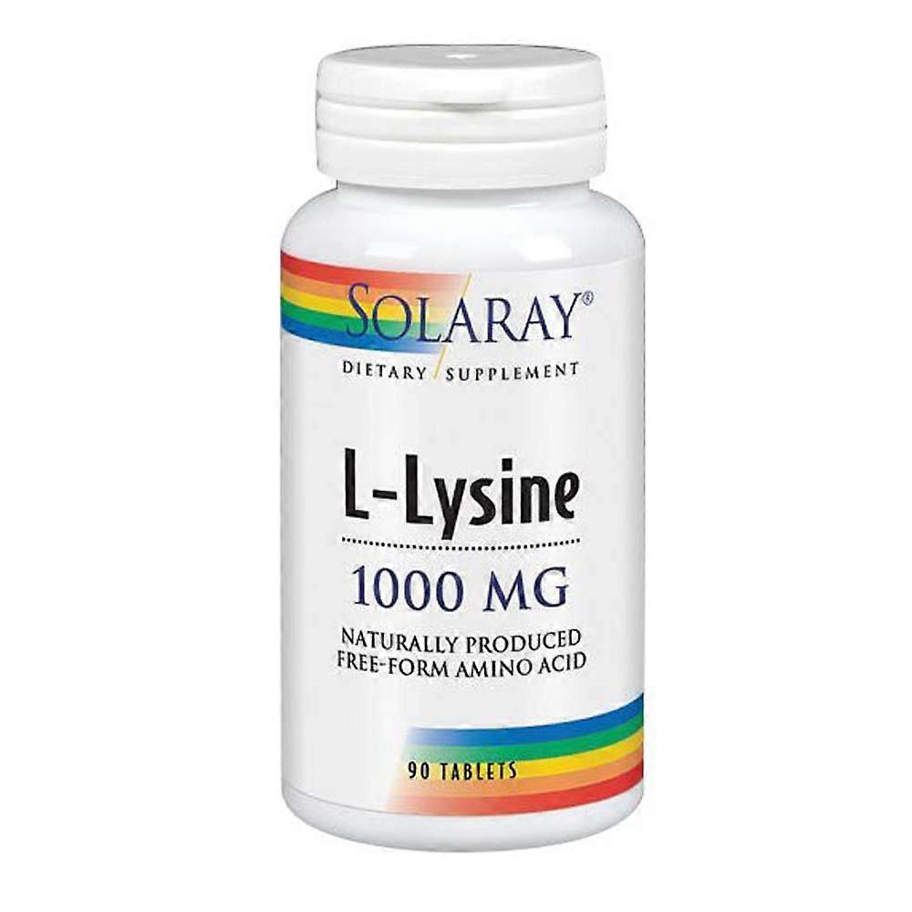 Solaray L-Lysine, 1,000 mg, 90 Tabs (Pack of 1)