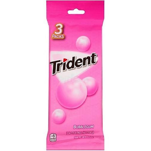 Trident Bubble Gum (3-Pack), 14-Sticks Per Pack