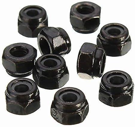 Tinor 10pcs Carbon Steel Self-locking Hex Nut Nylon Insert Nut M8