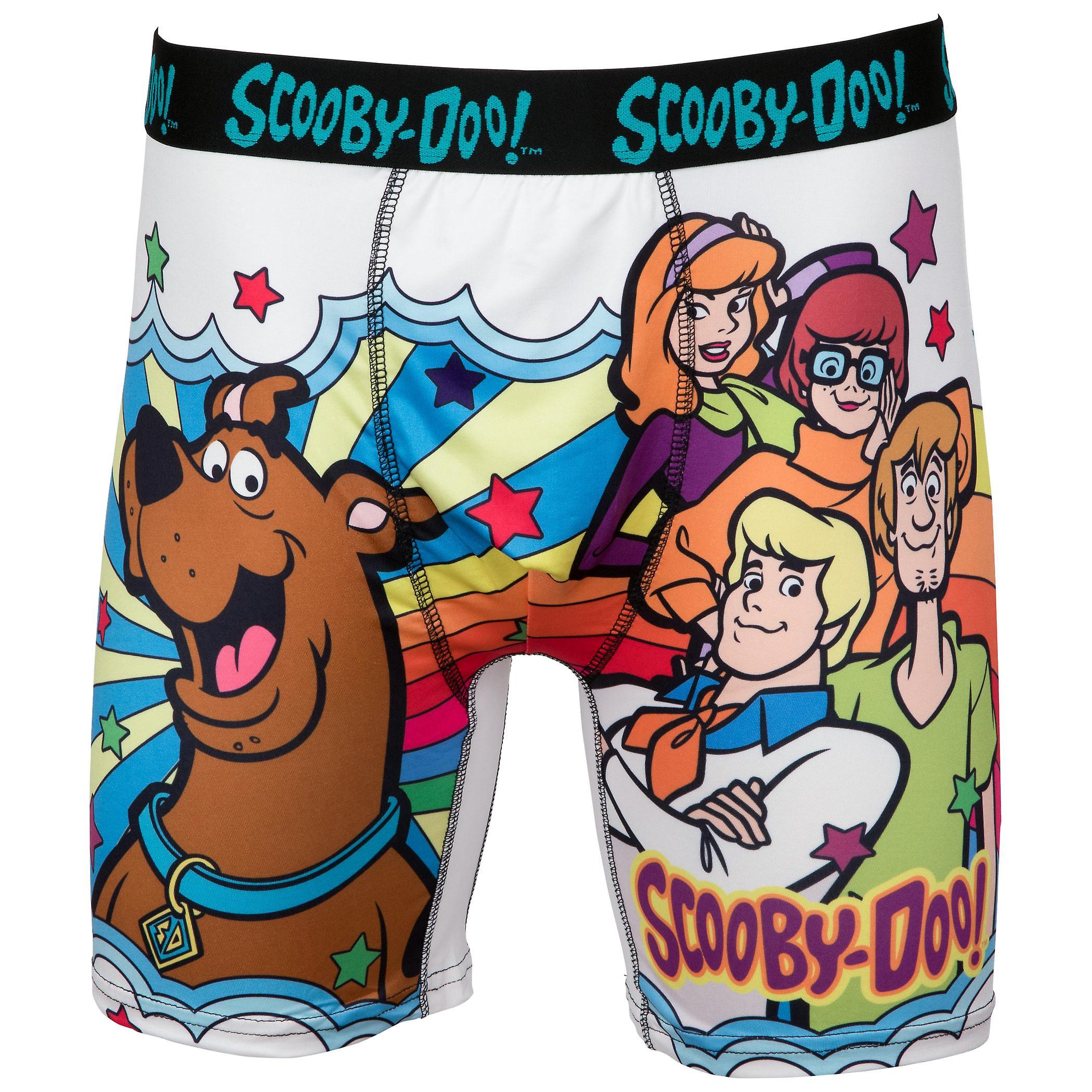 Cartoons Scooby-Doo Psychedelic Rainbow Boxer Briefs Multi-Color Medium (32-34)