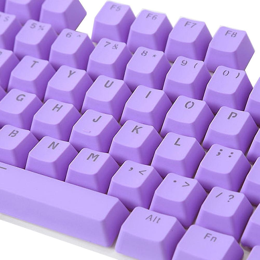 Cremlank 106 Keys PBT Solid Color Backlight Keycaps Replacement for Mechanical Keyboard Purple