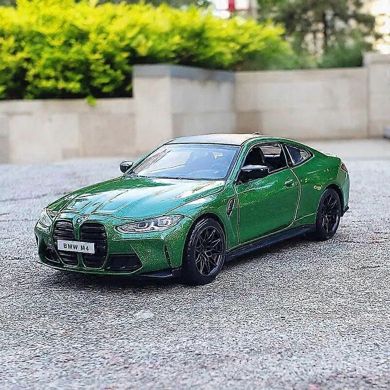 Redkid 1:32 BMW M4 Alloy Racing Car Model Diecasts Metal Sports Car Model Collection Sound and Light High Simulation Childrens Toy Gift Green