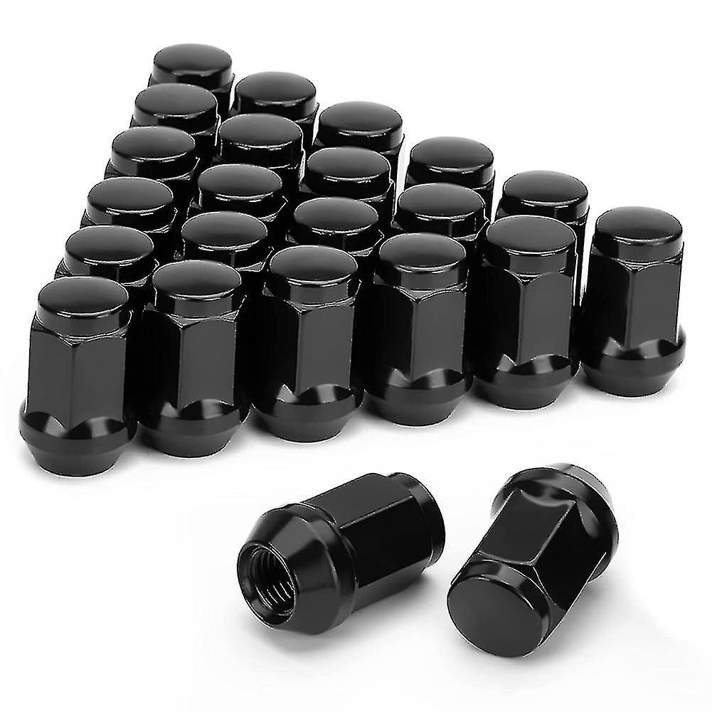 24pcs 12x1.5 Lug Nut Closed End Bulge Acorn Cone Lugnuts, For 2007-2022 Cruiser,2001-2007 Sequoia Black Zekai