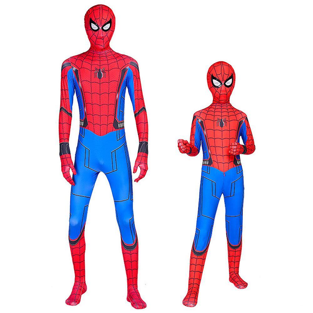 Sevenday Spider-man Homecoming Jumpsuit Kids Boys Spiderman Cosplay Zentai Suit Halloween Party Masquerade Bodysuit Fancy Dress Up Costume 3-4 Years