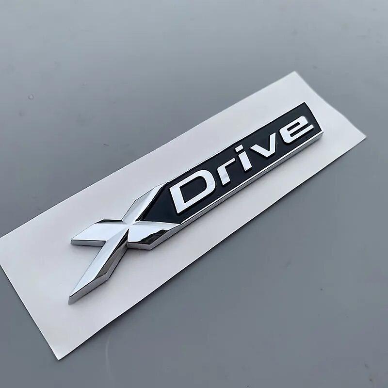 Hikig 3d Abs Black Logo Xdrive Emblem Car Trunk Badge For Bmw E90 320i 335i 535i 530d F30 F31 Nameplate Xdrive Sticker Accessories New Silver