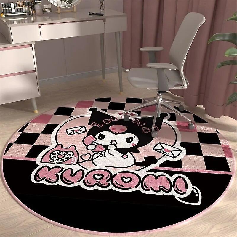 Aionyaaa 40/60/100cm Kuromi Sanrio Cushion Pillow Kawaii Anime Carpet Bathroom Non-slip Mat Cute Chair Plush Toys Gift For Children Kid kuromi A 10...