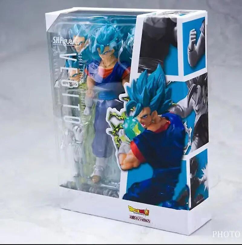 Jiechannel New Dragon Ball Super Vegetto Action Figure Vegito Blue S.h.figuarts Shf Super Saiyan God Anime Model Kit Child's Gifts Toy with box