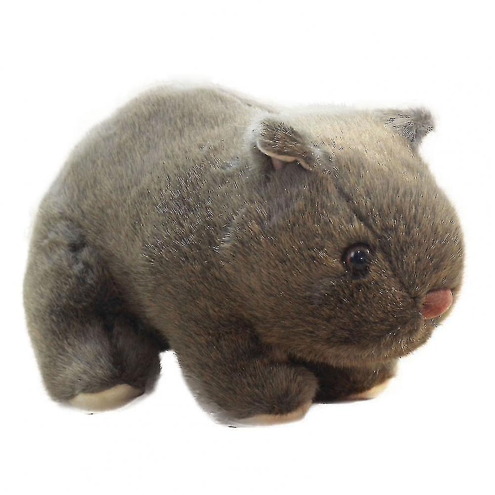 Niutu0 Cotton Practical Plush Stuffed Wombat Toy Photograph Prop Stuffed Wombat Toy Lovely Appearance For Living Room Fk Brown 18cm