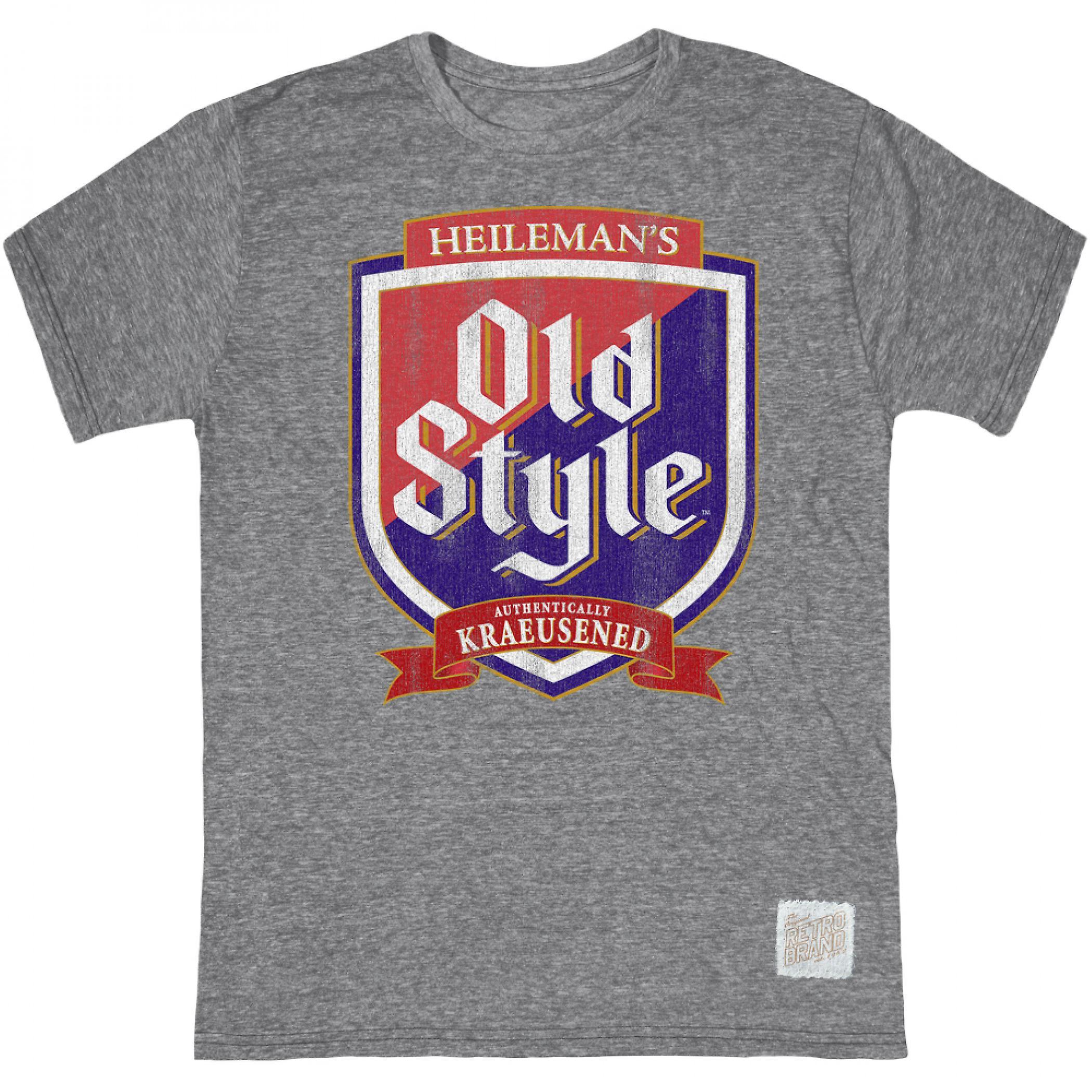 Beers Old Style Beer Crest T-Shirt Grey XXX-Large