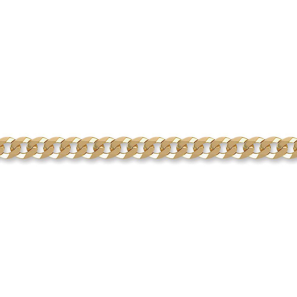 Solid 9ct Gold  Flat Curb 6.2mm Gauge Chain Necklace - JCN037D