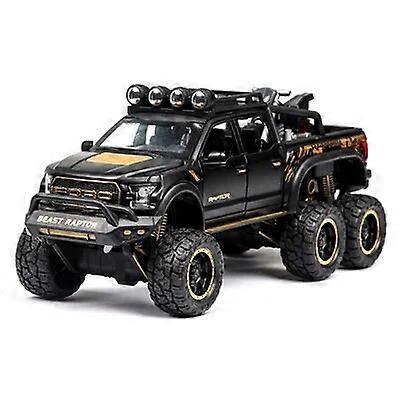 Redkid 1/28 Ford Raptor F150 Diecast Metal Car Model Toy Cars For Boys Child Toys truck off-road vehicle Kids SUV Black