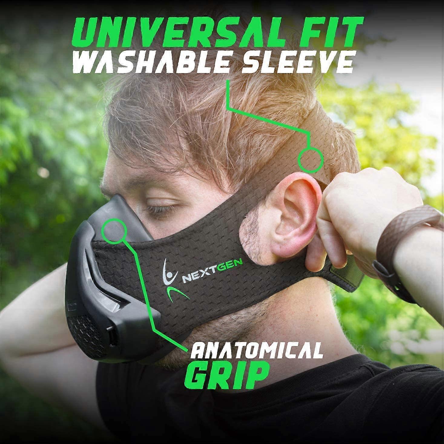 Aoui Nextgen Altitude Workout Mask Cardio Breathing & Respiratory Strength Trainer 24 Oxygen Deprivation Levels, 8 Replaceable Carbon Filters Sport...