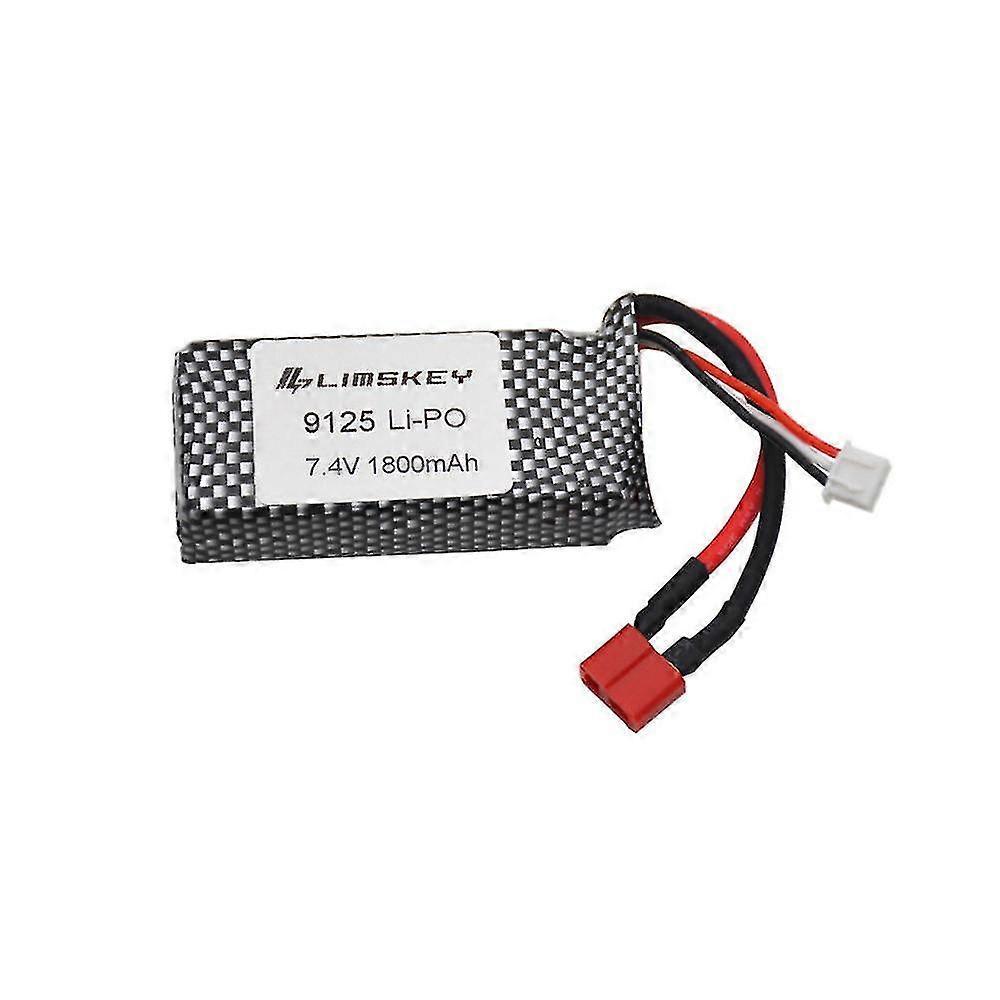 Elriven Upgrade To 3600mah T Plug For 9125 Remote Control Rc Car Spare Parts 7.4v 1800mah Lipo Battery 9125 Battery Charger Set White