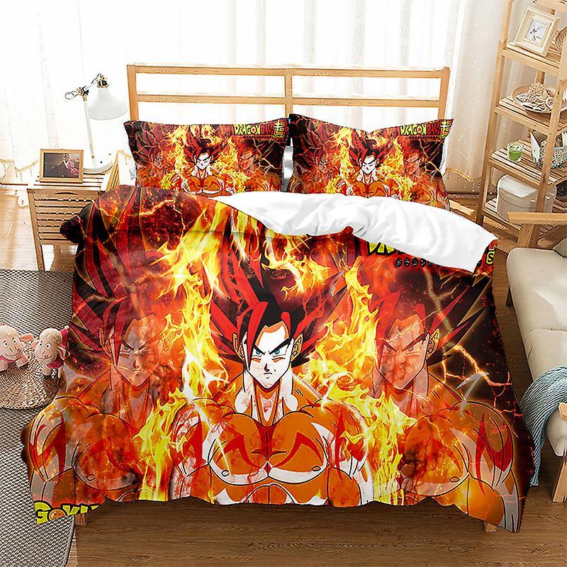 Lzyx Two-three Piece Set Dragon Ball Print Series Duvet Cover Birthday Christmas Gift A01 150x200