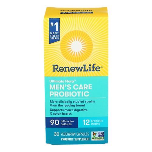 Renew Life Ultimate Flora Men's Care Probiotic, 90 Billion 30 Veg Caps (Pack of 1)