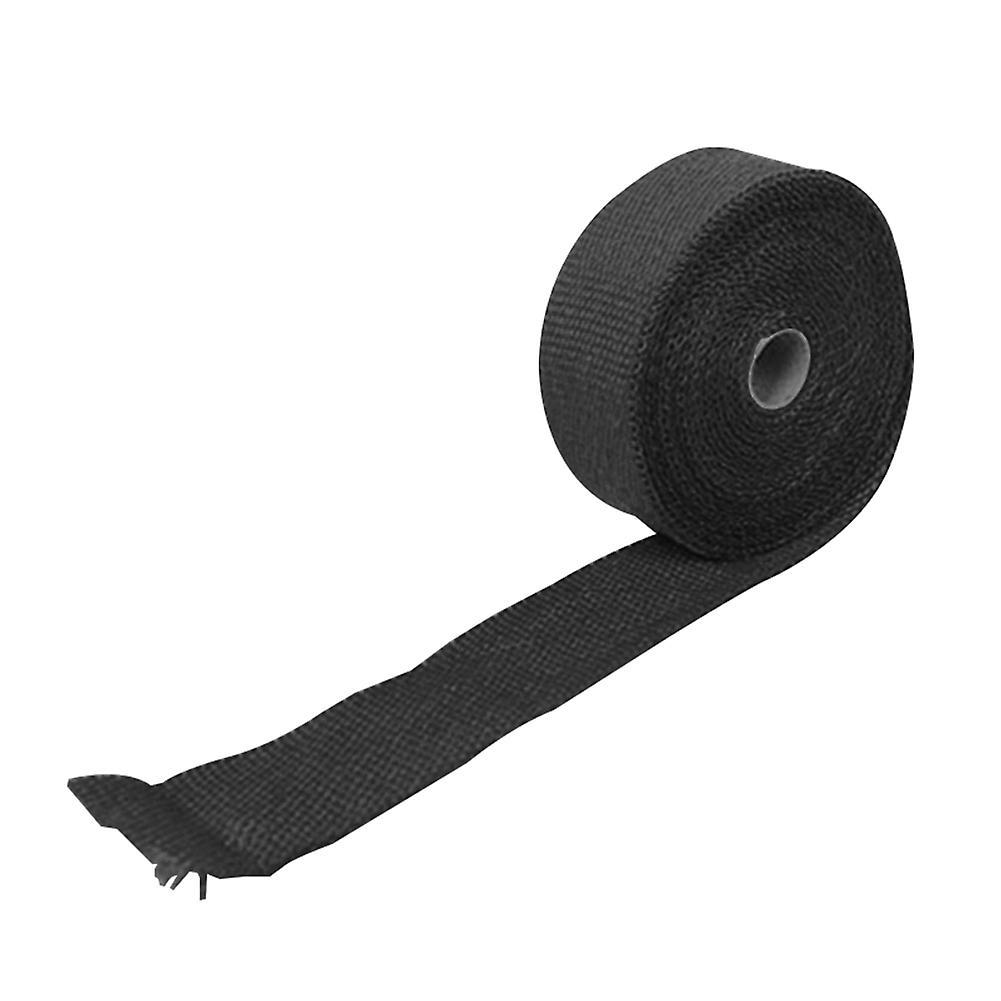 newmerun 5m Motorcycle Exhaust Pipe Tube Thermal Heat Insulation Tape Roll Black