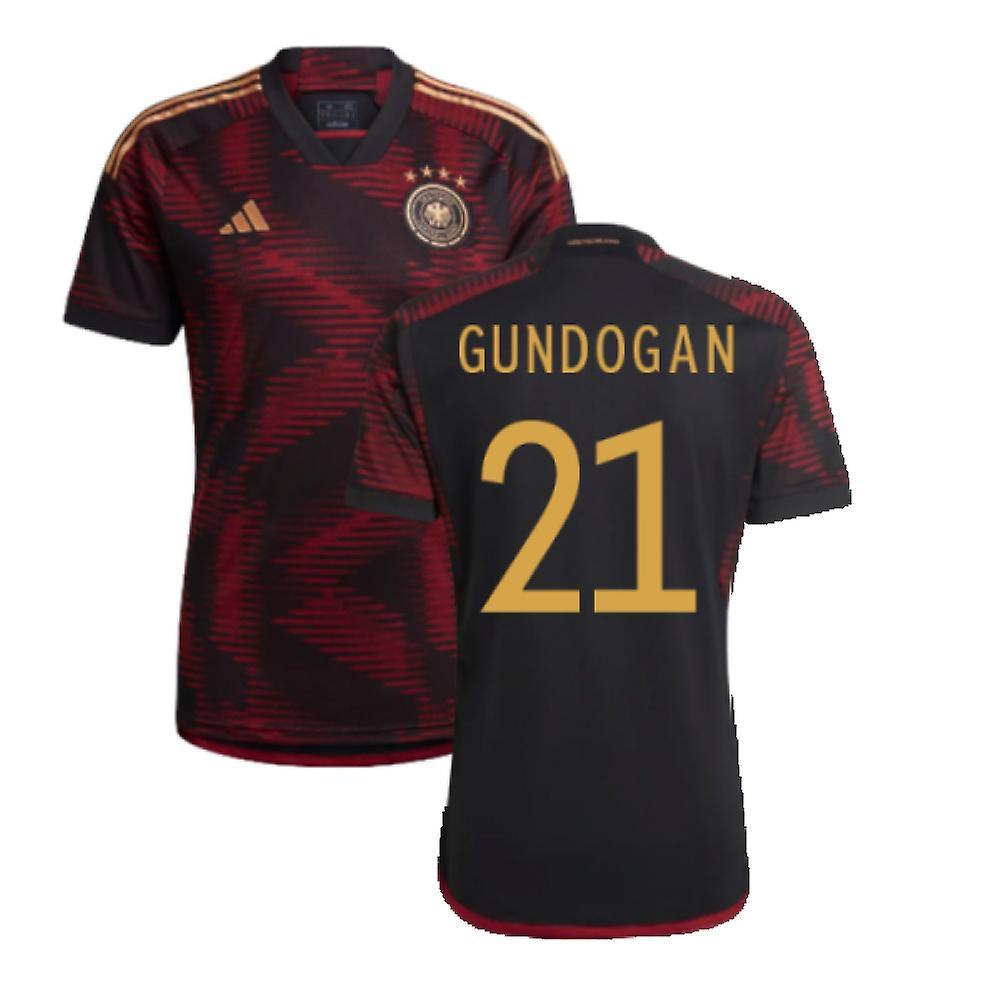 Adidas 2022-2023 Germany Away Shirt (GUNDOGAN 21) Black XXL 46-48 inch Chest