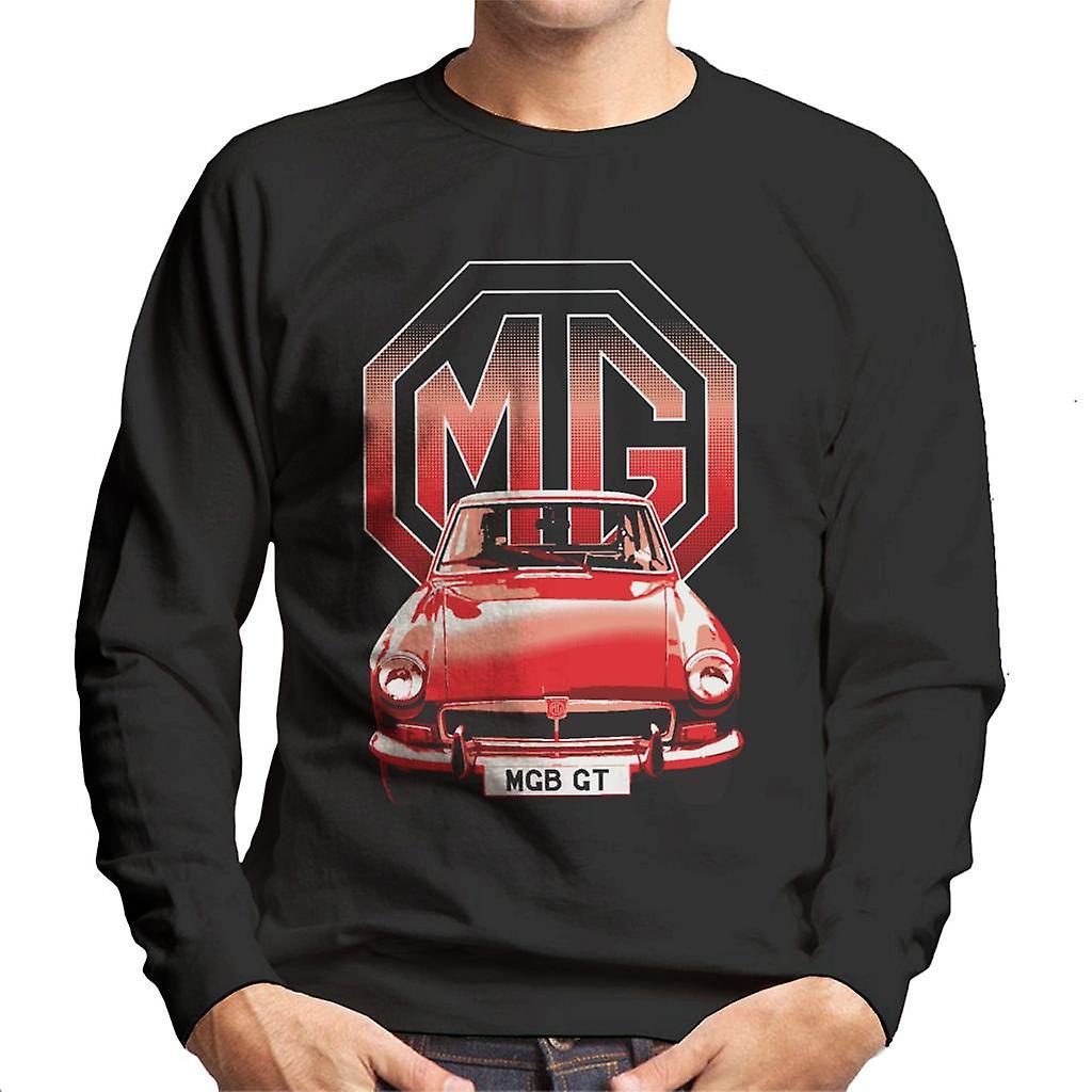 MG B GT Red British Motor Heritage Men's Sweatshirt Black Small