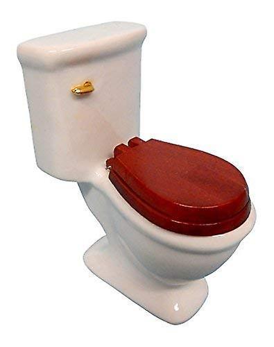 Melody Jane Dolls Houses Dolls House Plain White Porcelain Toilet Miniature 1:12 Scale Bathroom Furniture