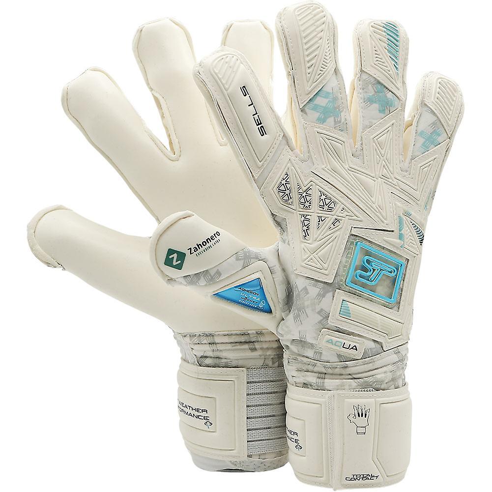 SELLS Total Contact Aqua Pure Goalkeeper Gloves Size White 9.5