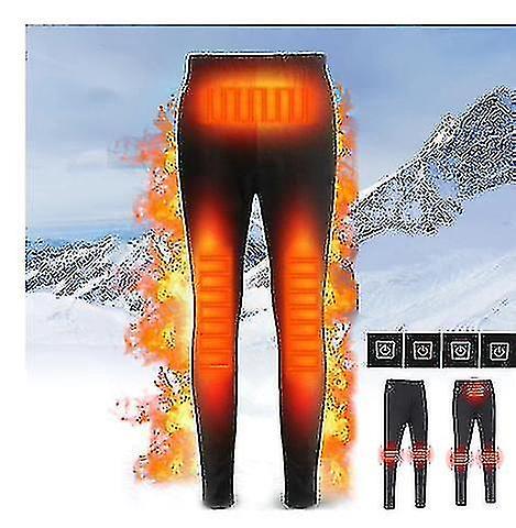 Htclv 2023 Winter Heated Pants Self Heating Pants Outdoor Hiking Warm Slim Usb Trekking Skiing Electric Thermal Pants Trousers Women Men M