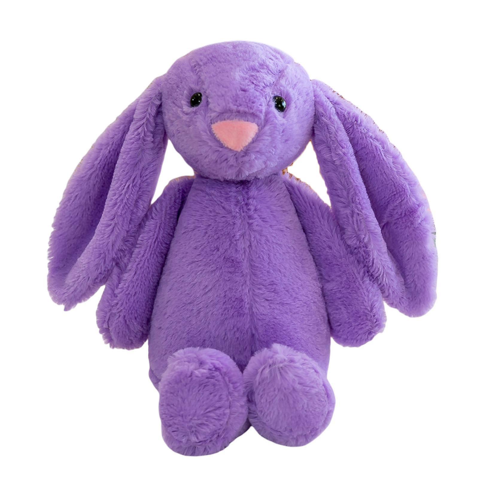 Remorui 30cm Rabbit Plush Toy Long Ears Bunny Doll Plushies Soft Bedroom Decoration Stuffed Animal Pillow Plush Rabbit Doll Toy Purple