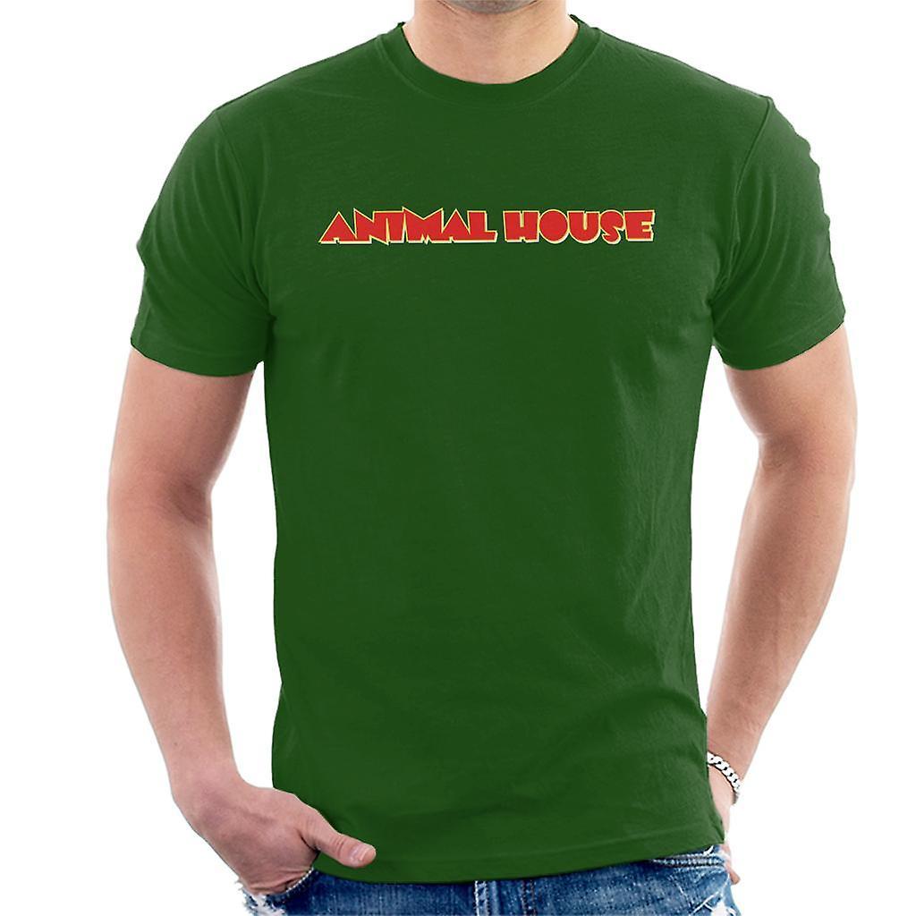 Animal House Classic Red Logo Men's T-Shirt Bottle Green X-Large