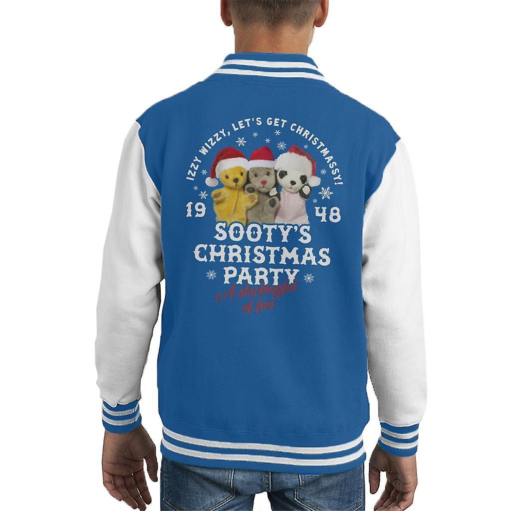 Sooty Christmas A Stockingful Of Fun Kid's Varsity Jacket Royal/White Medium (7-8 yrs)