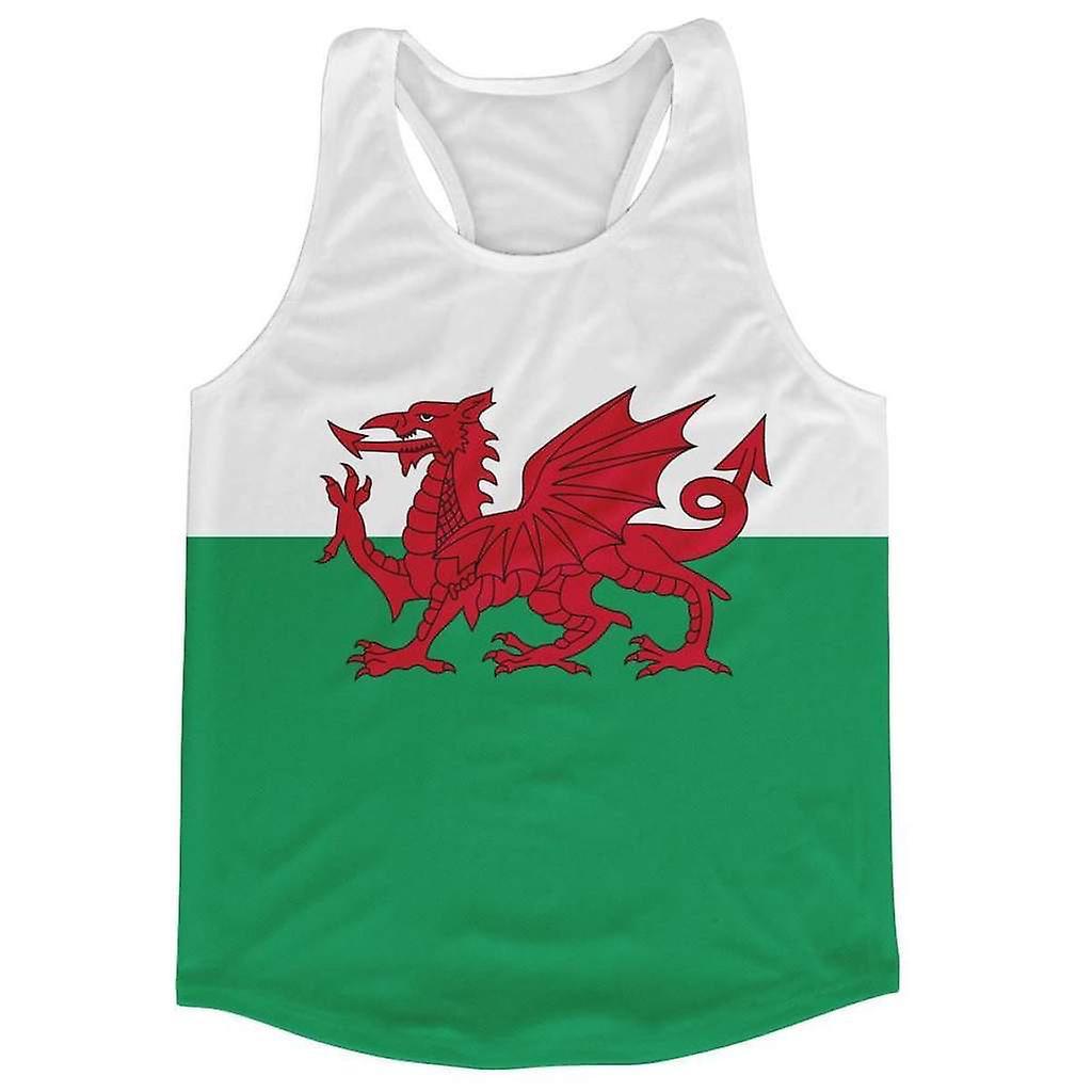 Airo Sportswear Wales Flag Running Vest Green Medium 38-40 inch Chest (96-104cm)