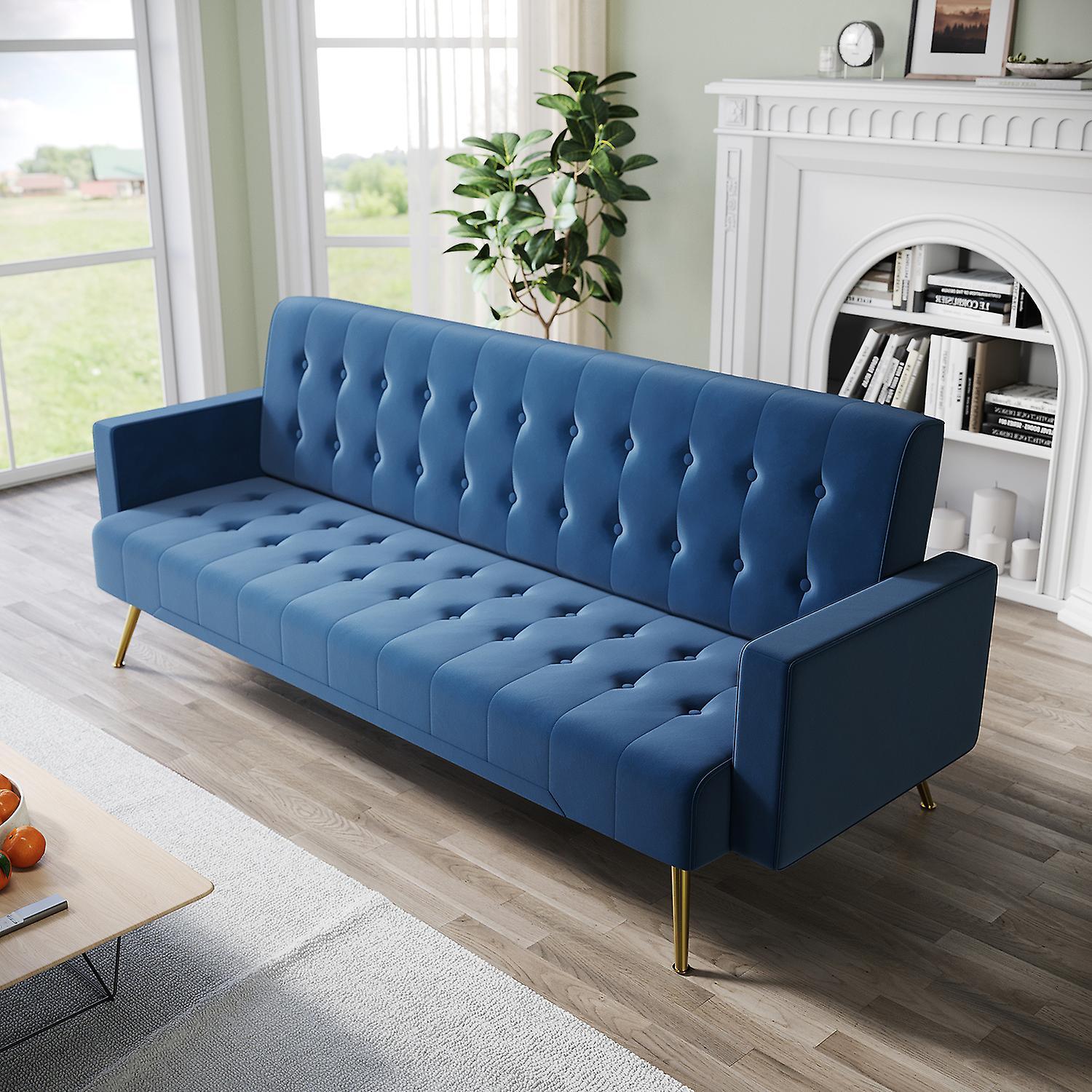 Elegantshower ELEGANT 3 Seater Sofa Bed Blue