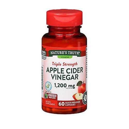 Sundance Nature's Truth Apple Cider Vinegar Capsules Triple Strength, 1200 Mg, 60 Caps (Pack of 1)