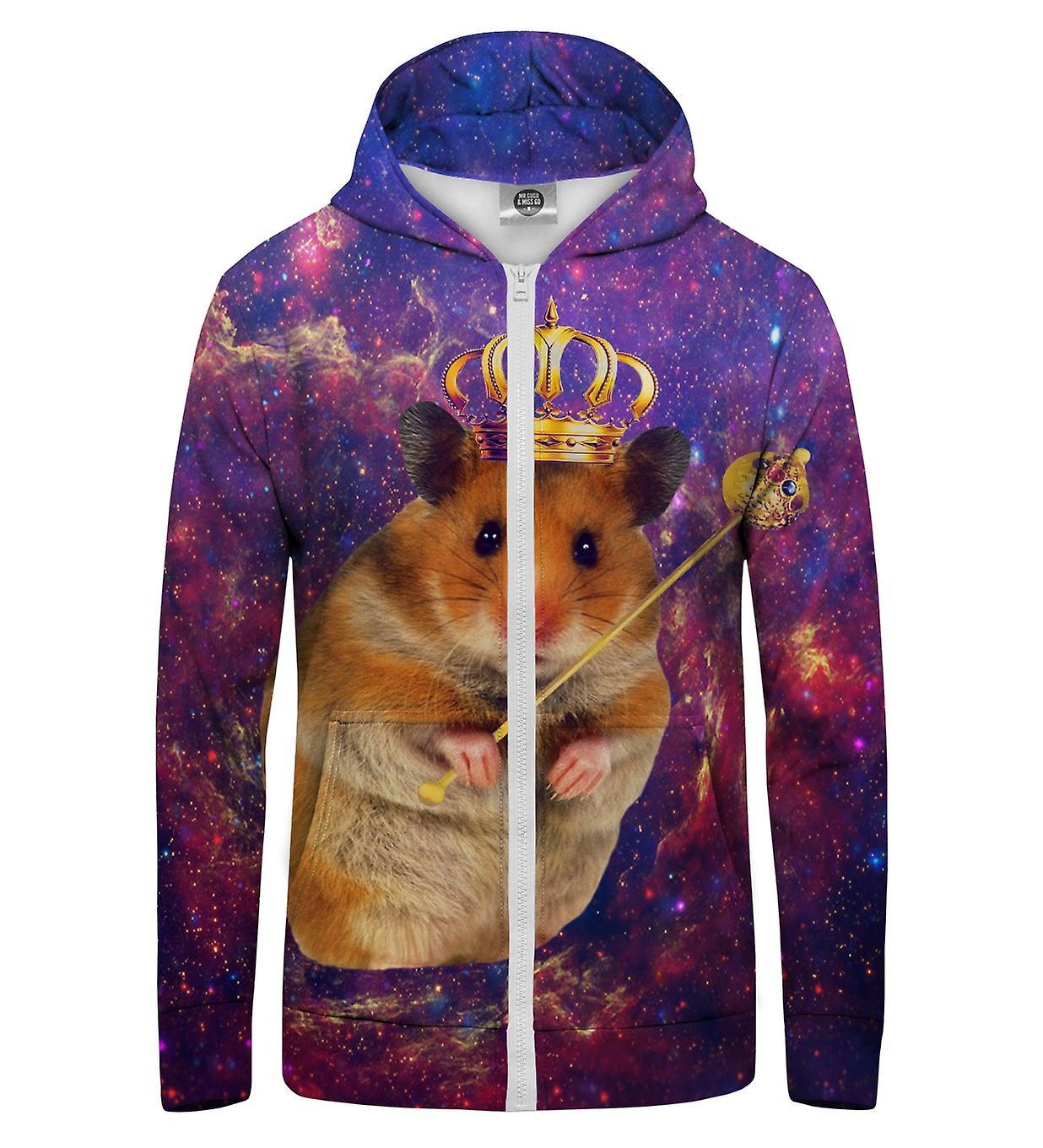 Mr Gugu & Miss Go Mr. GUGU & Miss GO King Hamster Hoodie Kangaroo Zip Up violet XL