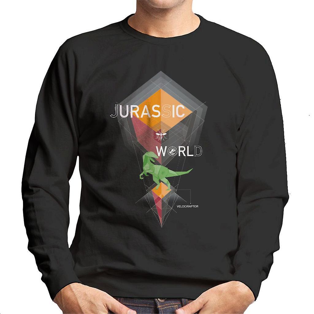 Jurassic Park Jurassic World Velociraptor Prism Aesthetic Men's Sweatshirt Black Large