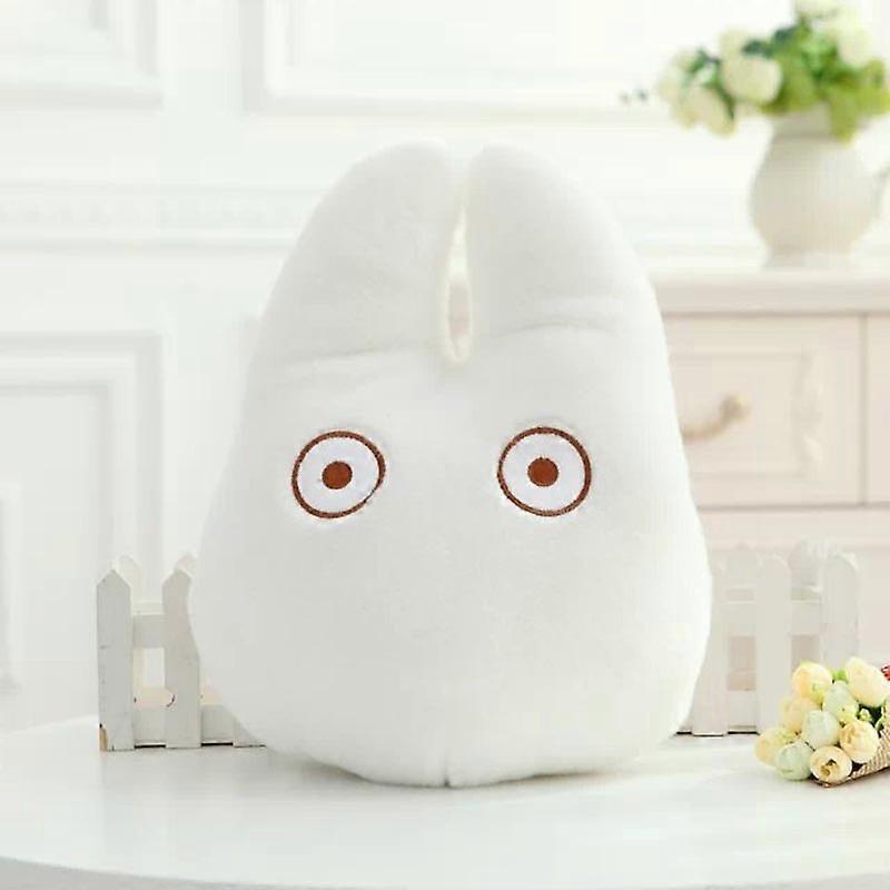 Redkid Cute Totoro Plush Pillow Stuffed Kiki Totoro Toy Japanese Anime Figure Soft Doll Home Soft Decor Throw Pillow Cushion white 30x25cm