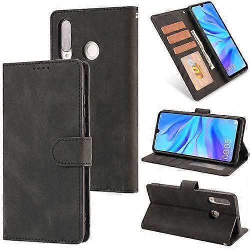 Goodcase For Huawei P30 Lite / Nova 4e Fantasy Classic Skin-feel Calfskin Texture Magnetic Buckle Horizontal Flip PU Leather Phone Case Black