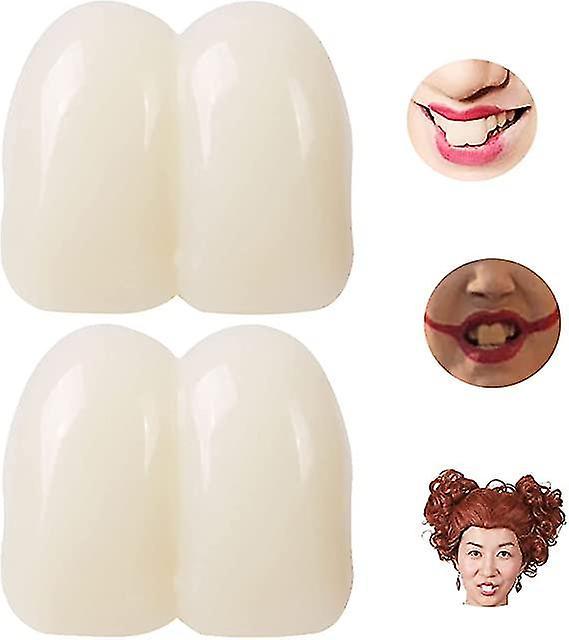 Fancychuu 2 Pieces 17mm Deluxe Custom Big Buck Teeth Caps For Clown Bunny Hillbilly Costume