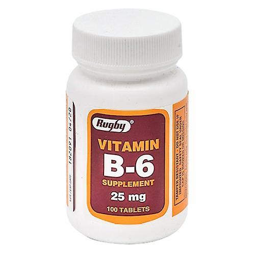 Rugby Vitamin Supplement  Vitamin B6 25 mg Strength Tablet 100 per Bottle,25mg ,100 (Pack of 1)