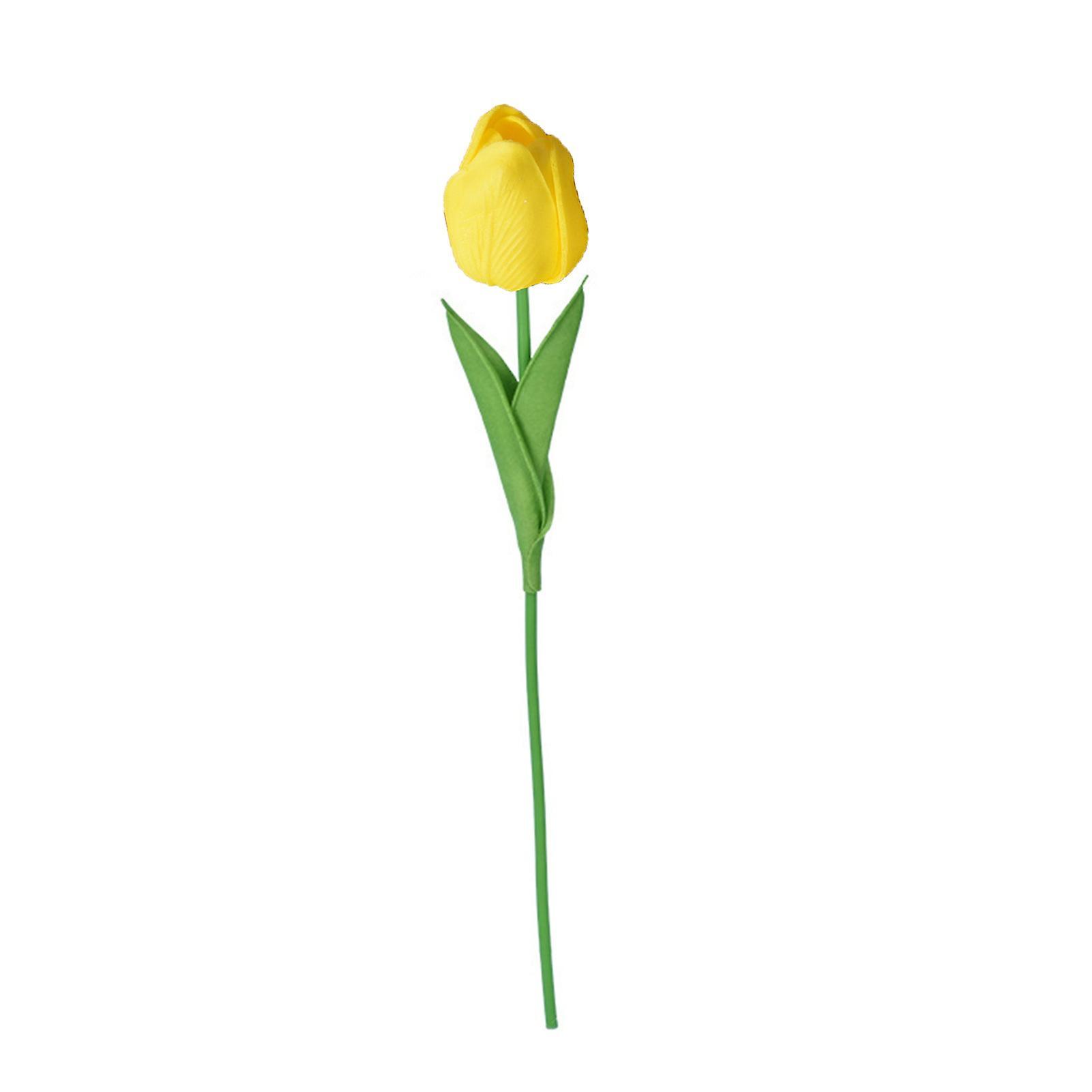 Naievear  Artificial Flower No Watering Fresh-keeping Anti-fade Aesthetics Decorative Flower Arrangement Simulation Tulip Home Decor Yellow