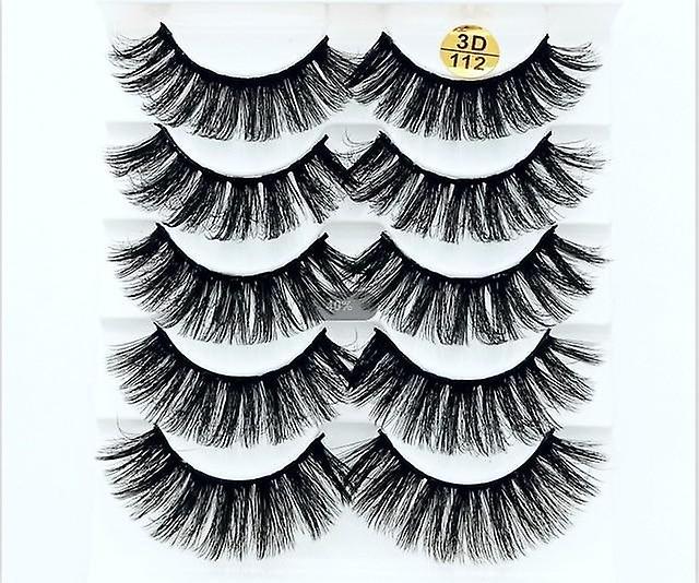 Slowmoose 3d Faux Mink, Natural Thick Long False Eyelashes 5 pairs 112