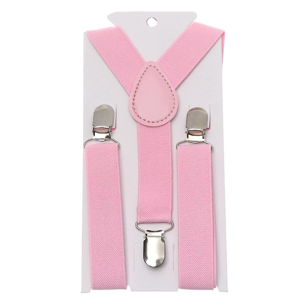 Slowmoose Adjustable Elastic Suspenders And Bow Tie type 2-pink